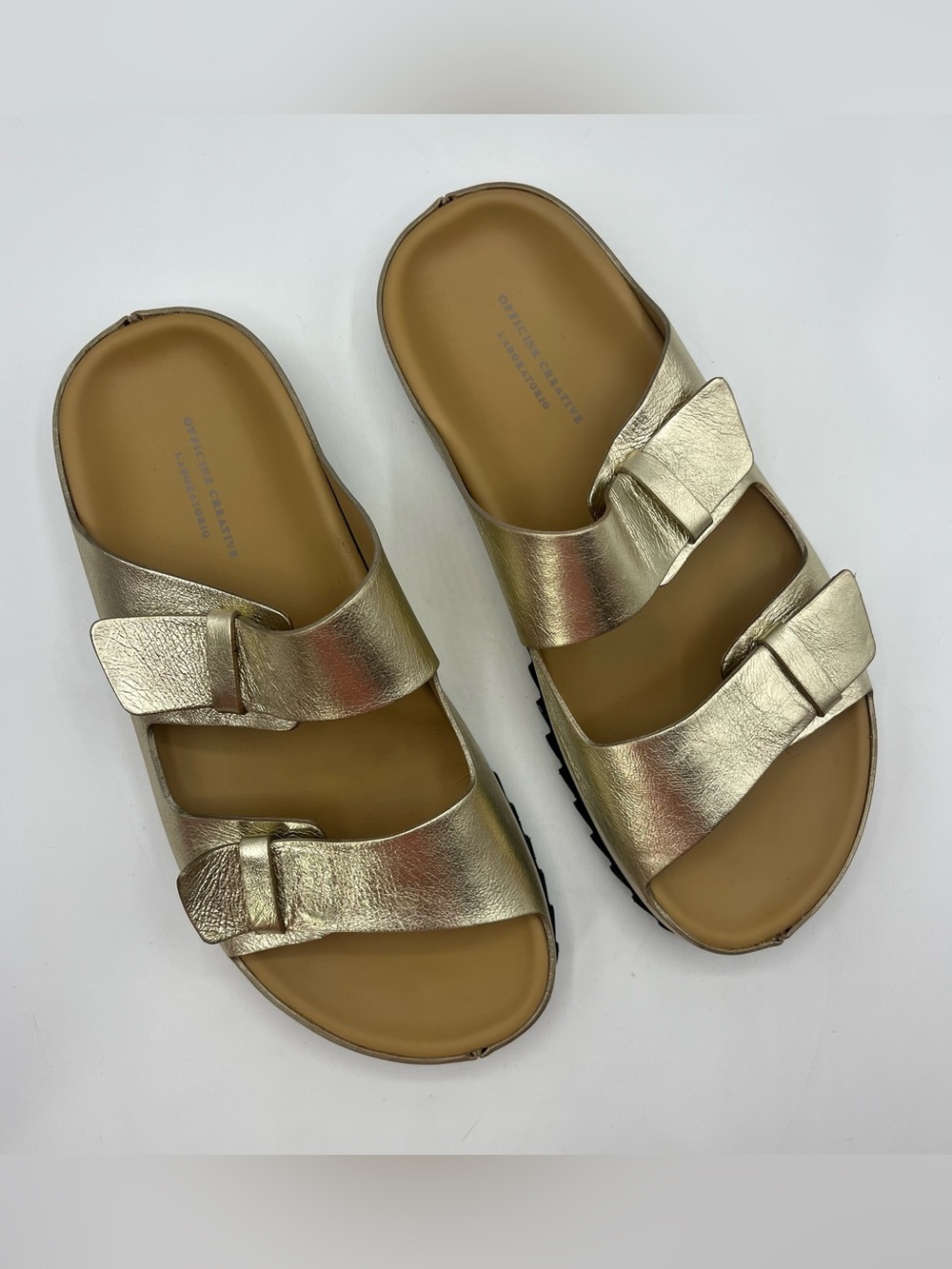 Officine Creative Laboratorio Pelagie Gold Sandals
